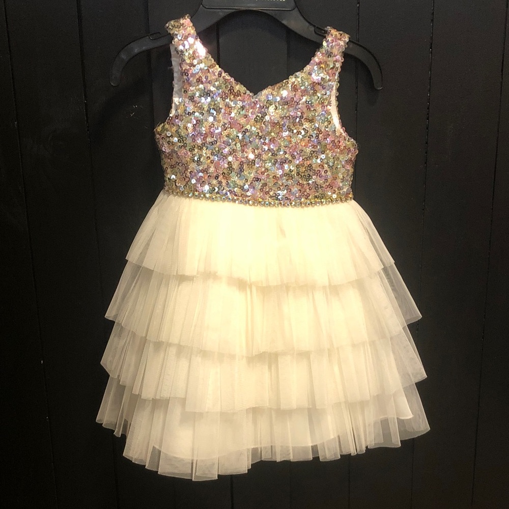 American Princess White and Gold Dress